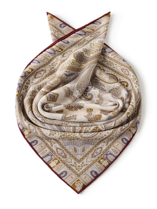 Gentscarf 70% Wool 30% Mulberry Men’s Silk Square Scarf 65×65cm