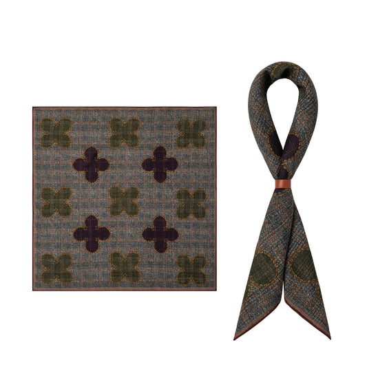 Gentscarf 70% Wool 30% Silk Men’s Square Scarf 65×65cm