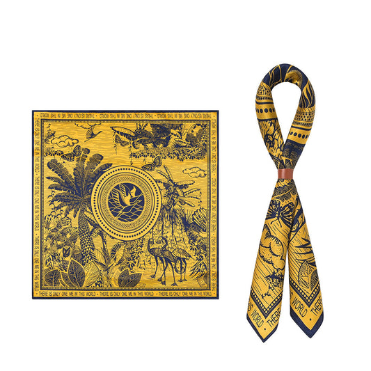 Gentscarf 100% Mulberry Silk Square Scarf 53×53cm