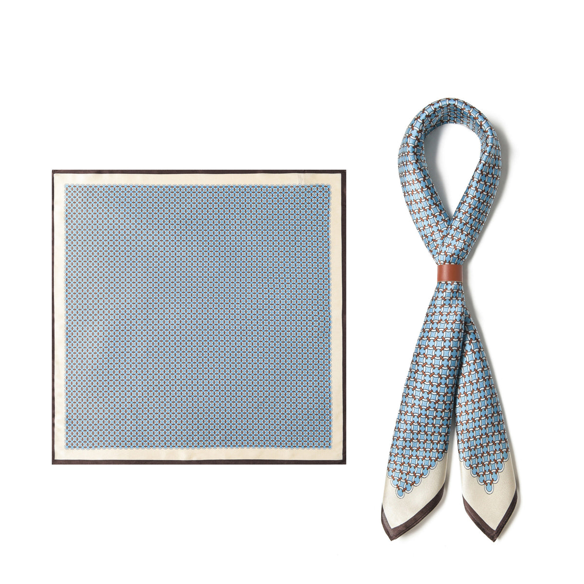 Gentscarf 100% Mulberry Silk Square Scarf 53×53cm